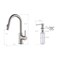 Kibi Circular Single Handle Pull Down Kitchen & Bar Sink Faucet with Soap Dispenser C-KKF2011BN-KSD100BN - alternate 9